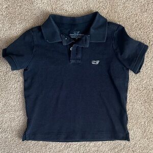 Vineyard Vines Boys Navy Polo with Whale Logo 3T